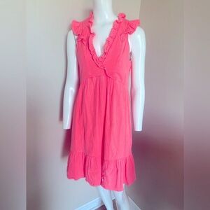 Vineyard Vines Double Gauze Tiered Ruffle Dress Size Small